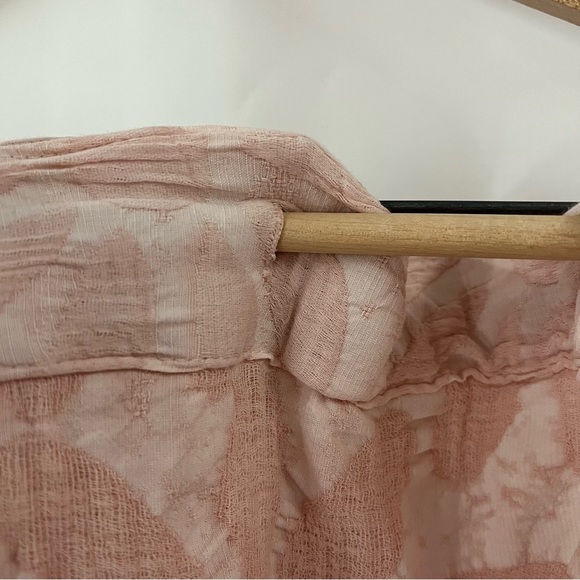 Simply Shabby Chic 68” Pink Curtain Panel 0176 floral textured 100% cotton - Picture 5 of 10